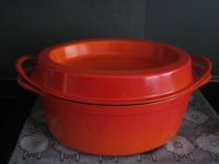 Le Creuset Doufeu Saftbräter oval 32 cm Ofenrot gebraucht Essen - Bergerhausen Vorschau