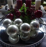 Weihnachtsschmuck Christbaumkugeln Silber matt klein 5 Stück- alt Dithmarschen - Heide Vorschau
