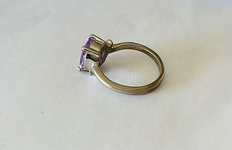 Ring 925 Amethyst Solitär 17 mm Durchmesser klassisch elegant in Timmendorfer Strand 