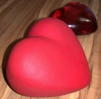 Herz aus Glas massiv + Knautsch Herz rot Liebe Pankow - Prenzlauer Berg Vorschau