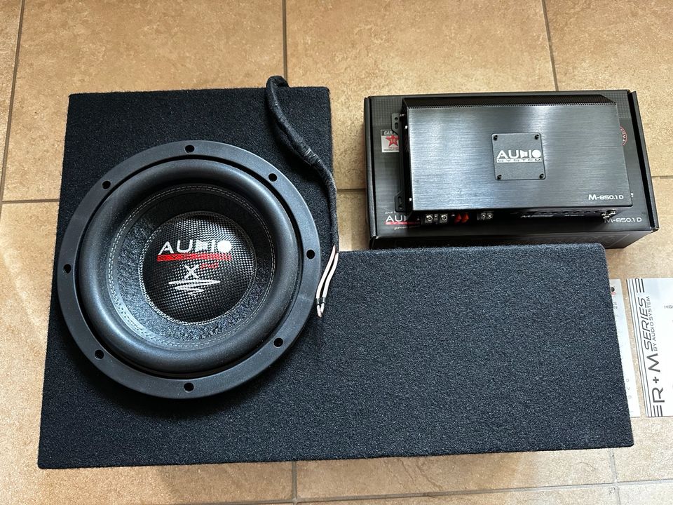 Verstärker/Endstufe plus Subwoofer 25cm von Audio System - TOP!! in Walldorf