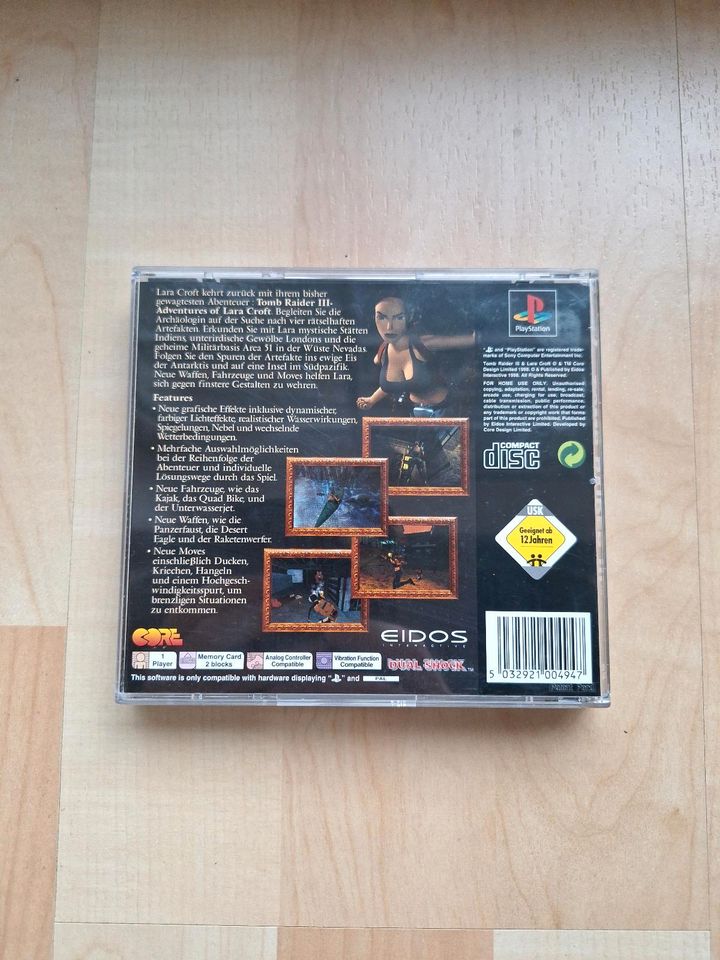 Tomb Raider Iii-Adventures of Lara Croft (PSone, 1998) PS1 Spiel in Neuching