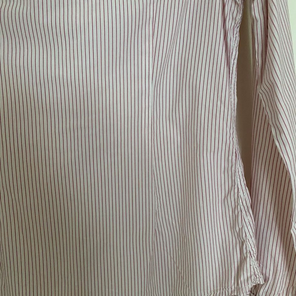 H&M Bluse weiß mit pinken Streifen Gr. 38 TOP Zustand tailliert in Dresden