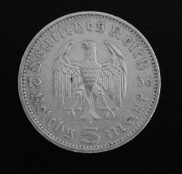 5-Reichsmark-Münze 1936, 900er-Silber. Hindenburg+Reichsadler Münster (Westfalen) - Mauritz Vorschau