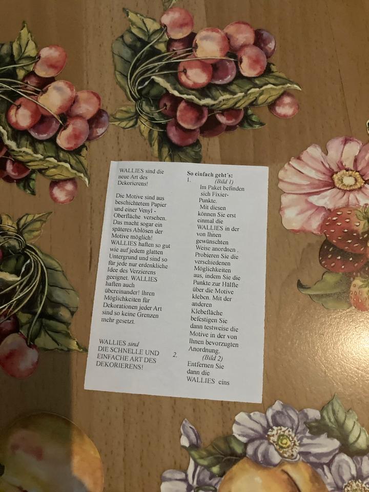 Wallies 16 Tapetenausschnitte Tracy Porter Früchte und Blumen in Hamburg