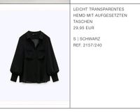 Zara bluse schwarz transparent neuwertig  s 36 Hessen - Oestrich-Winkel Vorschau