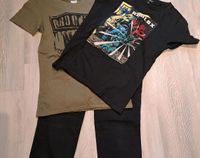 Schwarze Jeans und 2 T-Shirts Gr.158/164 Nordrhein-Westfalen - Viersen Vorschau