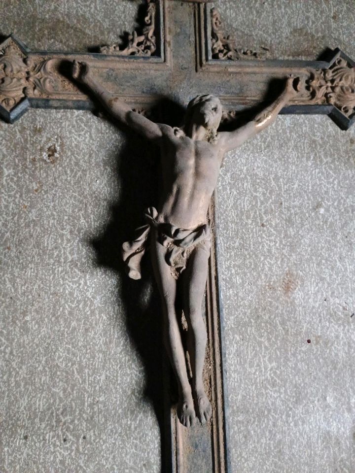 Antikes großes altes Kreuz/Kruzifix 19. Jhd in Bad Saulgau