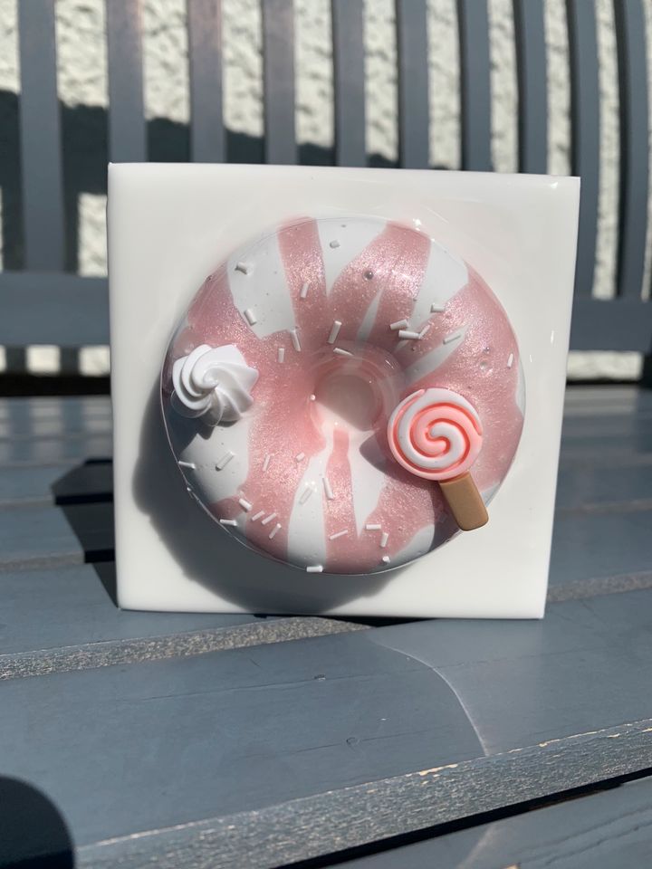 TK-Kunst abstrakte 3D Donut Gemälde Bild Pop-Art Resin Epoxidharz in Oberthal