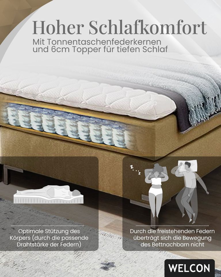 Boxspringbett WELCON ROCKSTAR von boxspringbettenshop24.de in Giesen