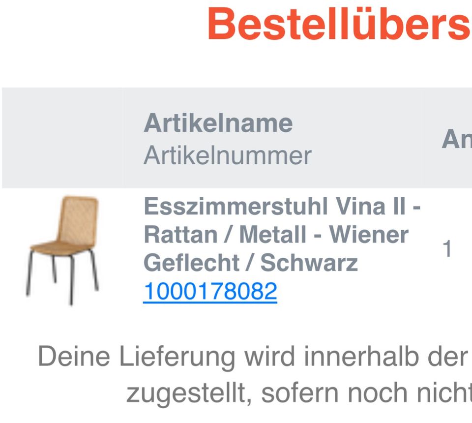 Moderner Stuhl mit Wiener Geflecht I Esstischstuhl I Wohnzimmer in München