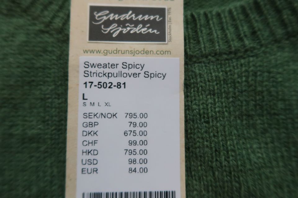 GUDRUN SJÖDEN - Strickpullover "Spicy" - Wollpulli - Gr.L # NEU!! in Neunkirchen a. Brand