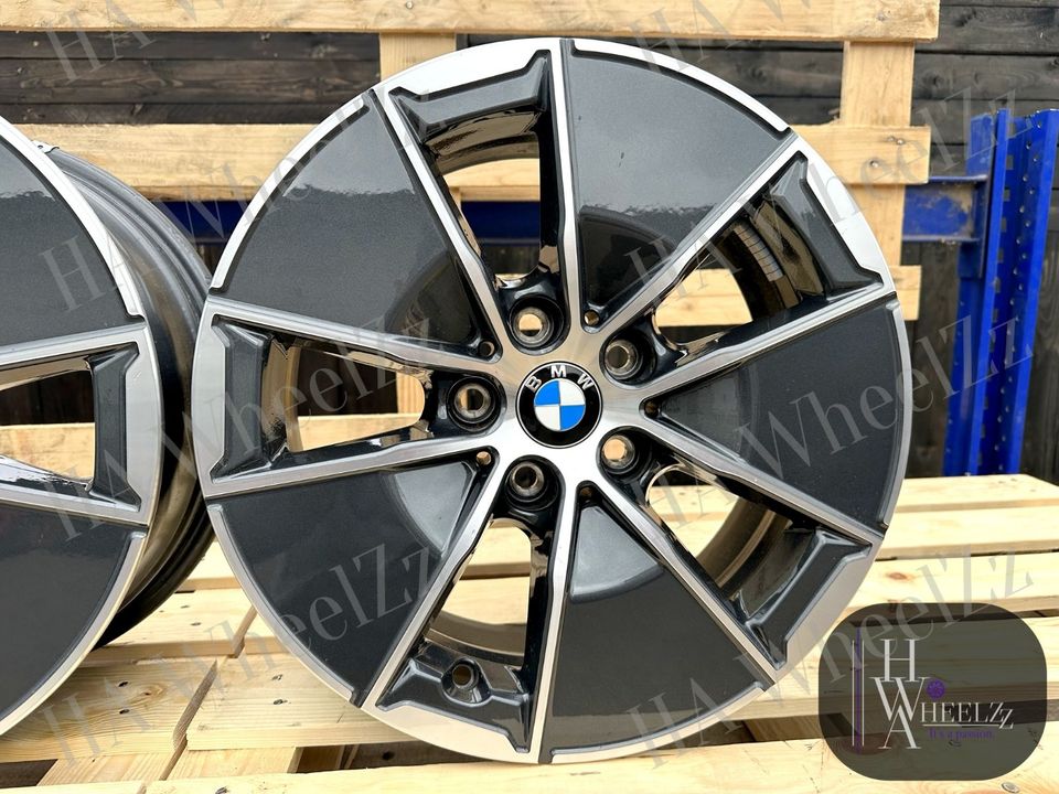 GUTER ZUSTAND ➡️ 4x ORIGINAL BMW 3er G20 G21 Alufelgen Antrazit grau POLIERT Styling 773 Turbinenrad 6883515 - 16 Zoll 5x112 ET22 Felgen ➡️ SAUBER - TOP in Bünde