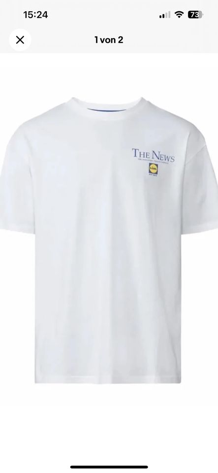 Lidl Herren Tshirt T-Shirt „The News“ Gr. XL weiß in Stuttgart