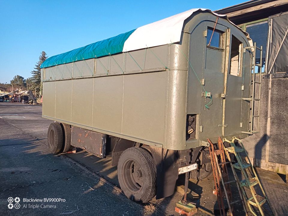 Original NVA Militäranhänger, Anhänger, Bauwagen in Niedergörsdorf