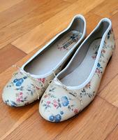 Beige gemusterte Damen Ballerinas in Größe 41 Hessen - Biblis Vorschau
