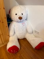 Teddybär Weiß Rot mit Ich liebe dich auf dem Fuß Baden-Württemberg - Hartheim Vorschau