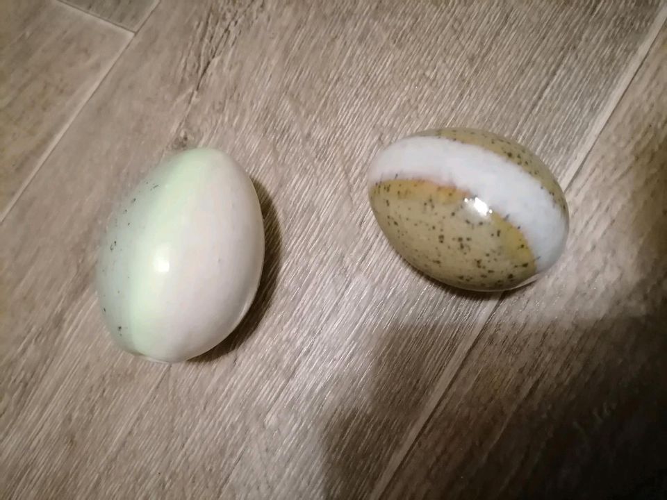 Eier getöpfert Keramik Ton gebrannt in Allendorf