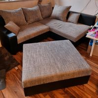 Couch L Couch hocker grau schwarz leder Stoff Couch Bayern - Grassau Vorschau