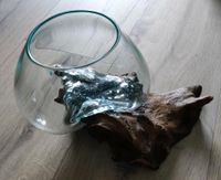 Dekowurzel mit Glas, Wurzel mit Glasvase, Teakholzwurzel Sachsen - Weinböhla Vorschau