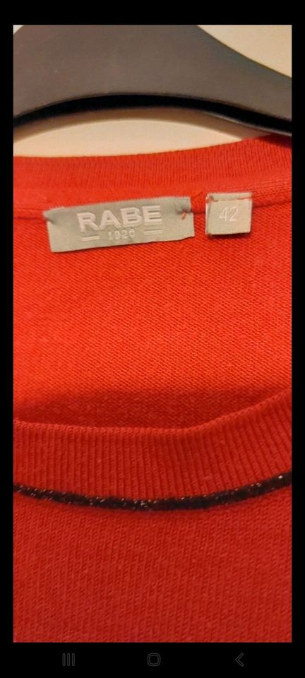 Schöne  Rote Lange Pullover  mit Steinge  von Rabe große 42. in Gelsenkirchen