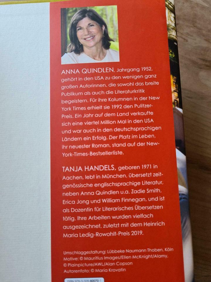 Anna Quindlen : Der Platz im Leben Roman gebundene Ausgabe in Gottenheim