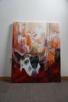 Acrylbild Gemälde 80cm x 1m Bulle Büffel Herde NEU 2023 Hessen - Erlensee Vorschau