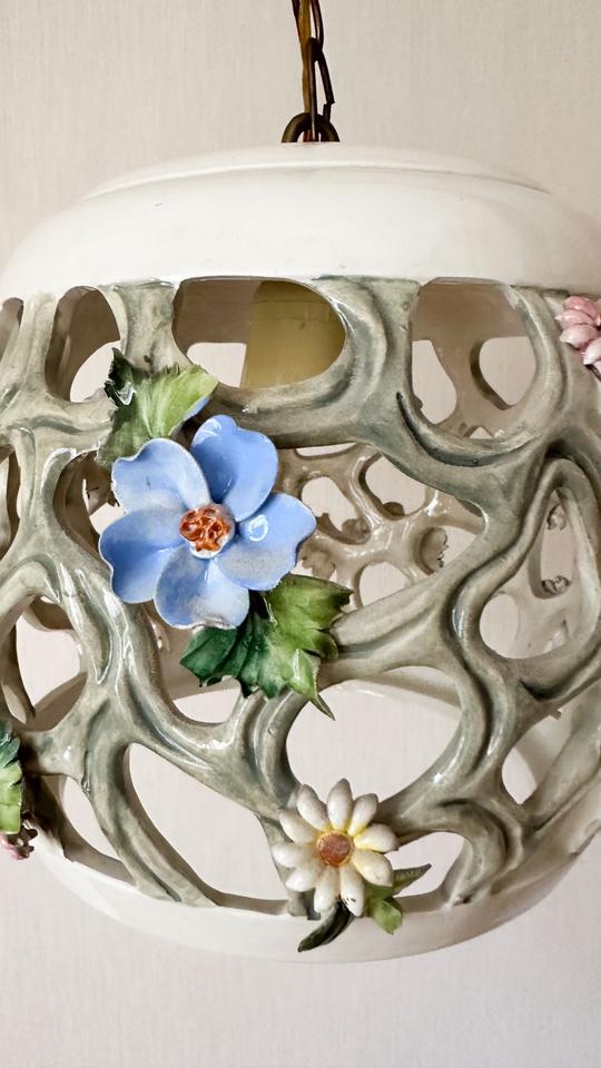 Bassano Capodimonte Lampen Set, antik, vintage, floral, Blumen in München