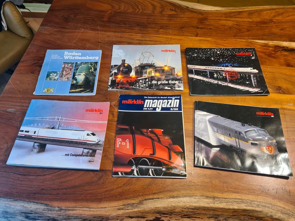 5 alte Märklin Magazine, Katalog, Heft von 1988 - 1991 Eisenbahn in Göppingen