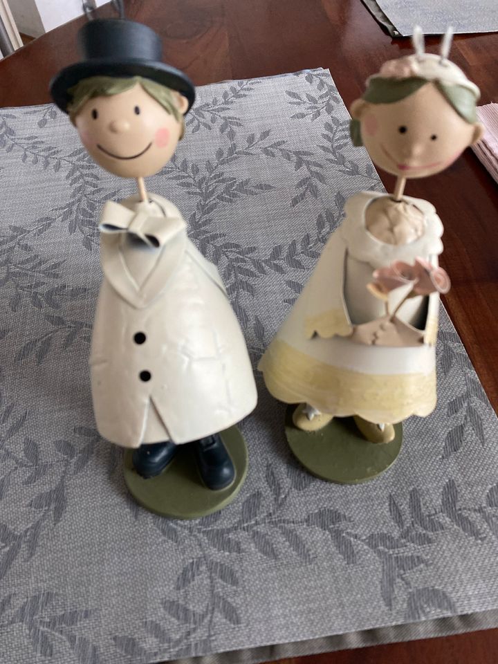 Knutschies Brautpaar Hochzeitspaar Tortenfiguren magnetisch in Laboe