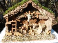 Große, alte Weihnachtskrippe - Holz - Maria - Josef - Jesuskind Schleswig-Holstein - Norderstedt Vorschau