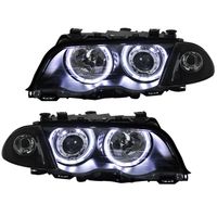 Scheinwerfer LED Angel Eyes für BMW E46 Limo Touring Schwarz Brandenburg - Werneuchen Vorschau