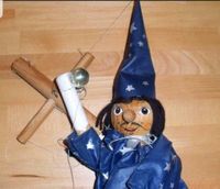 Wahrsager Zauberer Marionette Holz Glaskugel Niedersachsen - Haselünne Vorschau