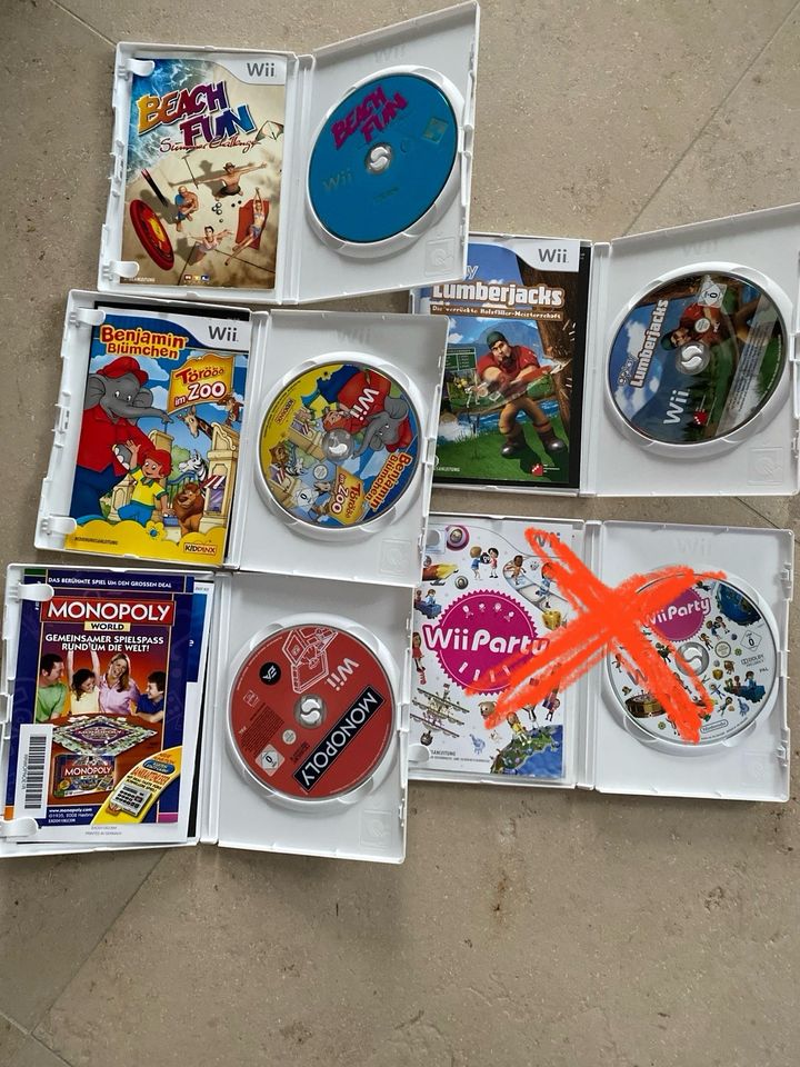 Wii Spiele Monopoly- Beach fun- Lumberjack- Benjamin B. in Neumarkt i.d.OPf.