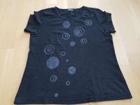 T-Shirt Print Shirt | schwarz weiß grau Kreise Muster | 36 38 40 Stuttgart - Stuttgart-Nord Vorschau