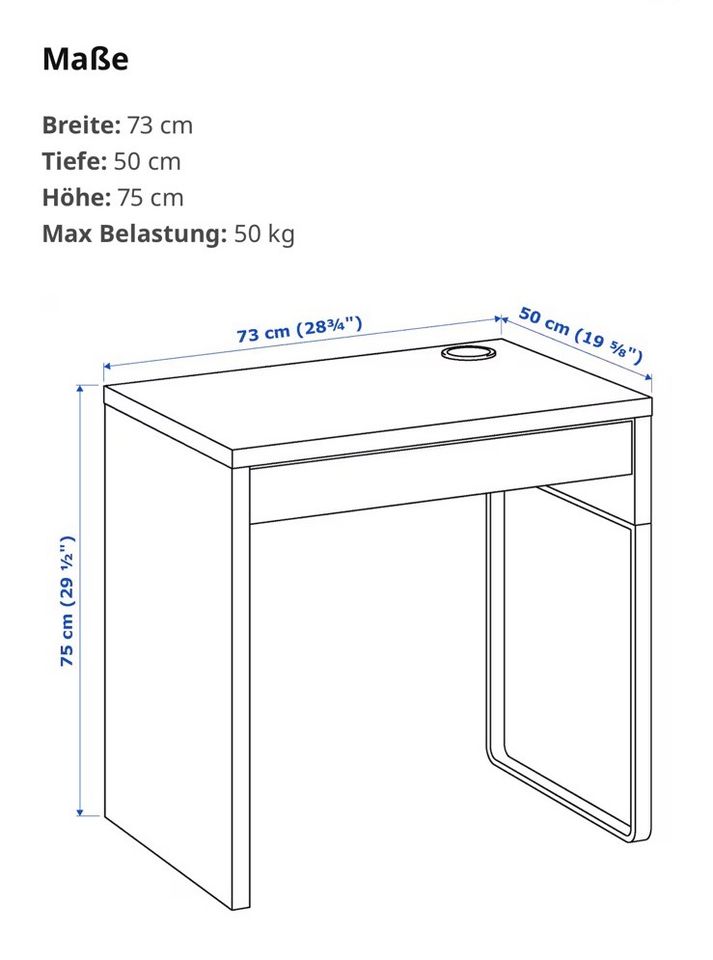 Ikea Schreibtisch Micke in Minden