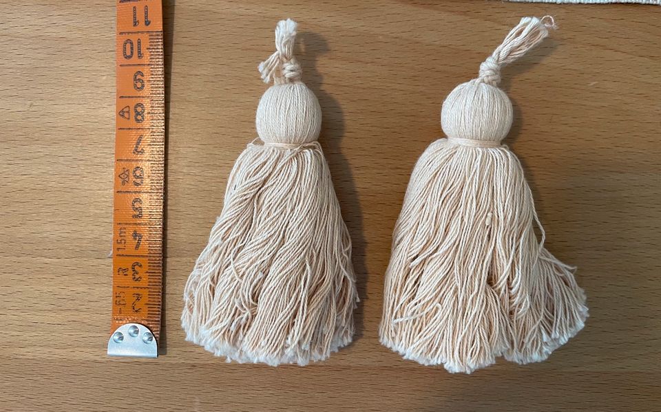 2 Quasten beige ca 10 cm Baumwolle in Rheinland-Pfalz - Ingelheim am Rhein