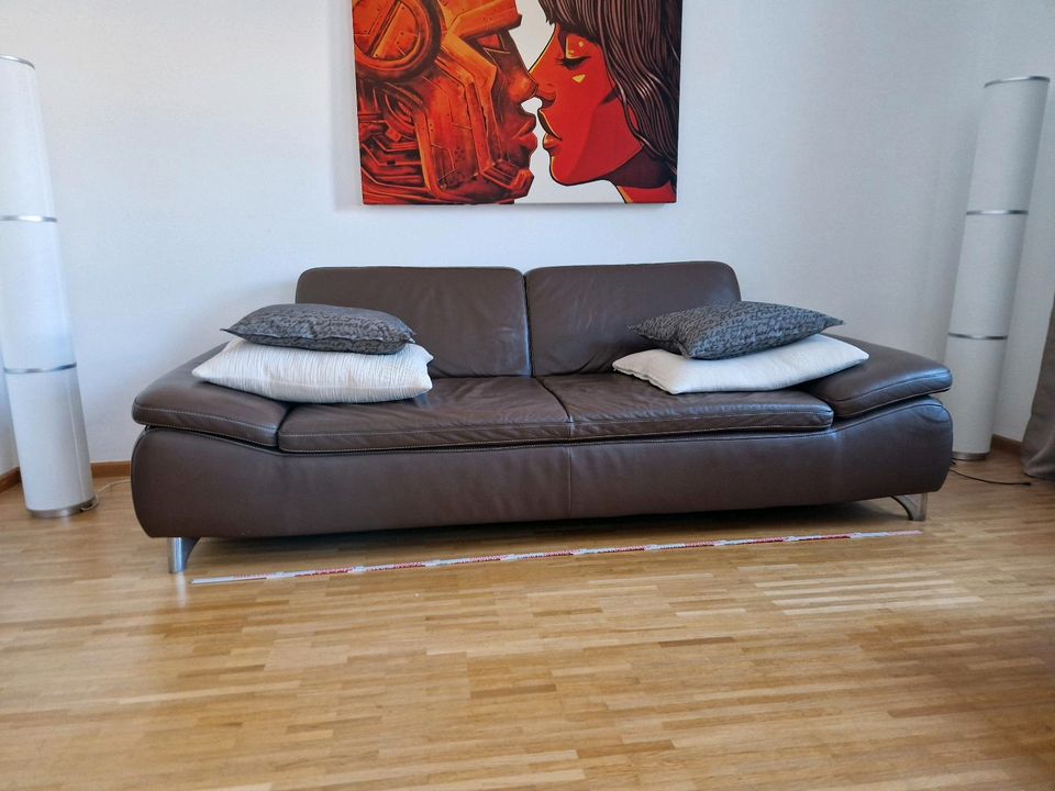 Ledercouch & Drehsessel Musterring braun  Sessel Sofa Couch Leder in Regensburg