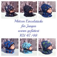 Mützen Einzelstücke, Jungen,  KU 47/48, NEU & HANDMADE Hessen - Schwalmstadt Vorschau