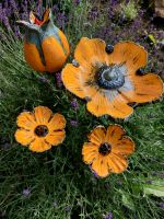 Vogeltränke, große Blume, Mohnkapsel, Gartenstecker aus Keramik Sachsen-Anhalt - Rohrsheim Vorschau