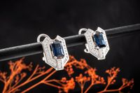 Ohrringe Saphir Emerald Cut Diamanten Weißgold Juwelier Leicht Nordrhein-Westfalen - Wegberg Vorschau
