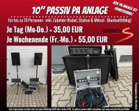 10" passiv Musikanlage / Partyanlage / Partyboxen *MIETE* Frankfurt am Main - Griesheim Vorschau