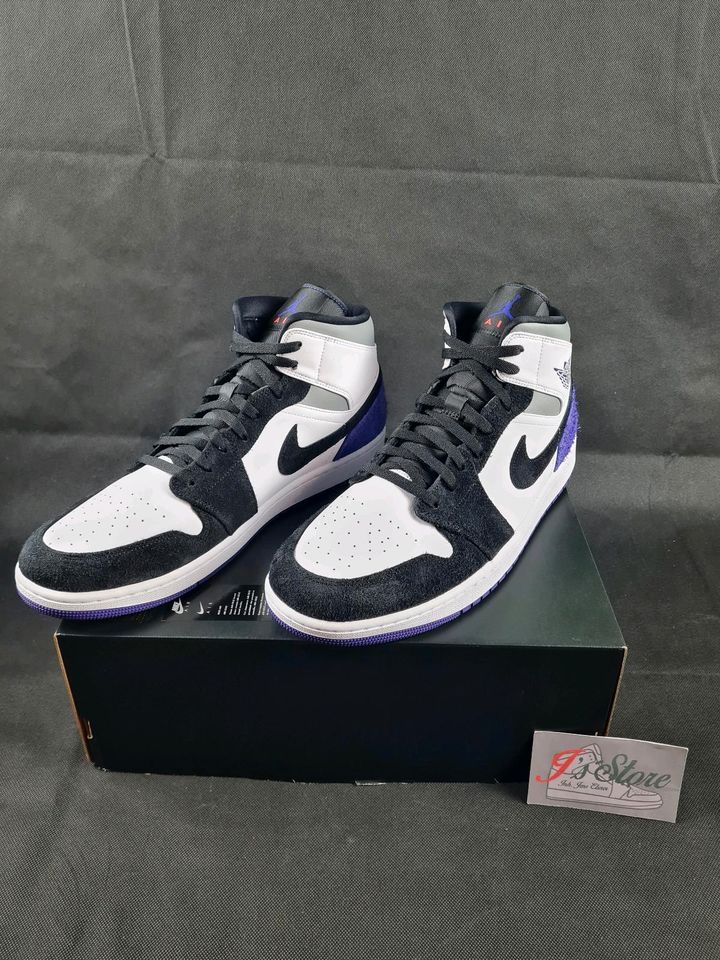 **NEU**|Nike Air Jordan 1 Mid SE|White/Court Purple-Black|Gr.49,5 in Frechen
