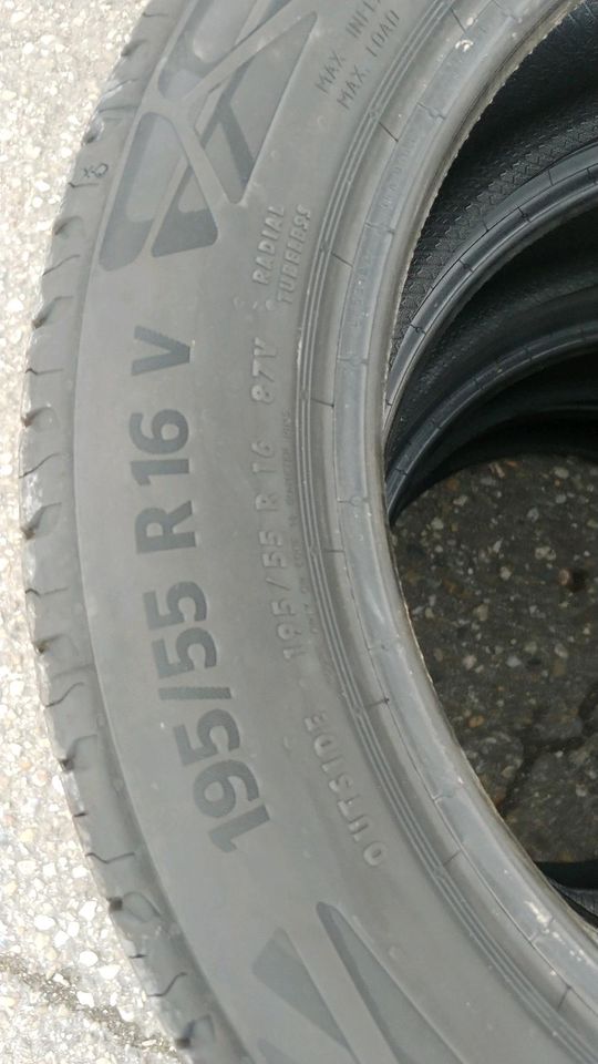 Sommerreifen 195/55R16 87V Continental neuwertig in Unterschleißheim