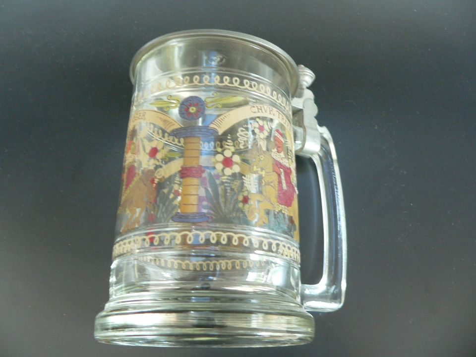 WMF Bierkrug Glaskrug Bierseidel Trier Cölln mit Zinndeckel Kaise in Brühl