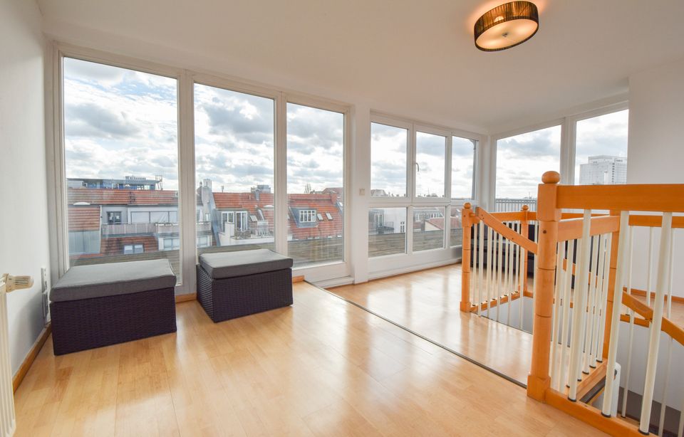 PENTHOUSE-MAISONETTE MIT AUFDACHTERRASSE  UND TRAUMBLICK ÜBER BERLIN-MITTE in Berlin