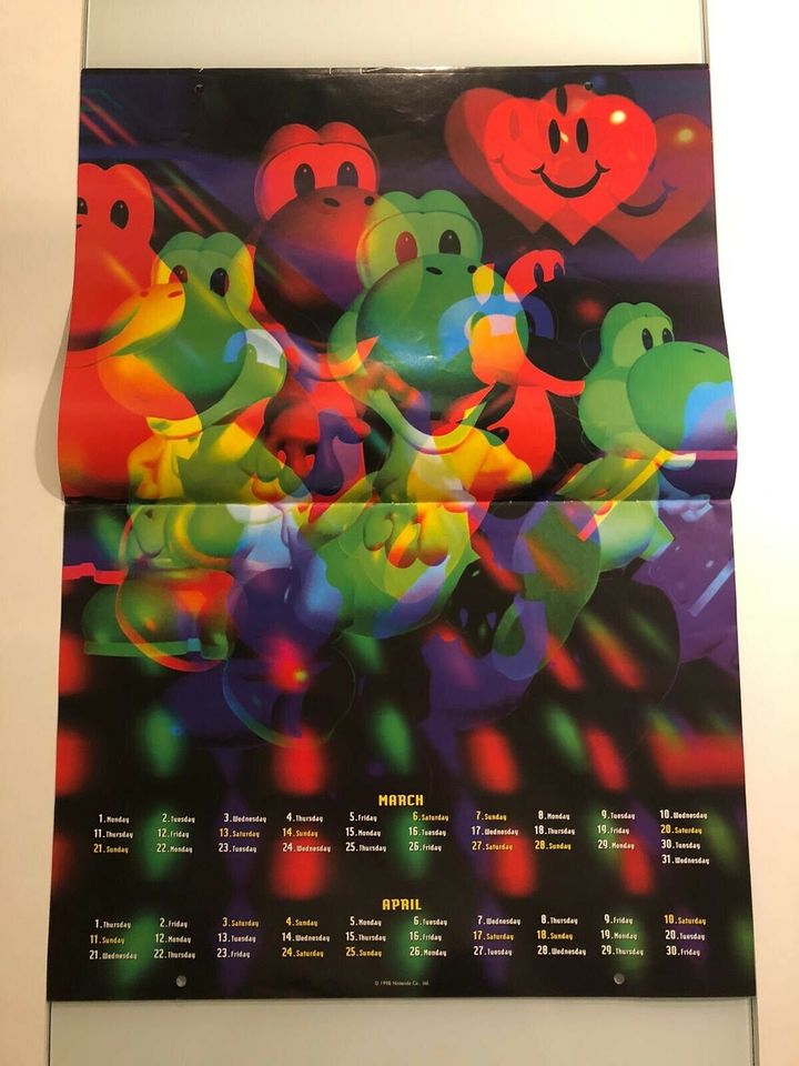 Nintendo - Kalender - 1995 - Offical - Zelda - Mario - Top in Ansbach