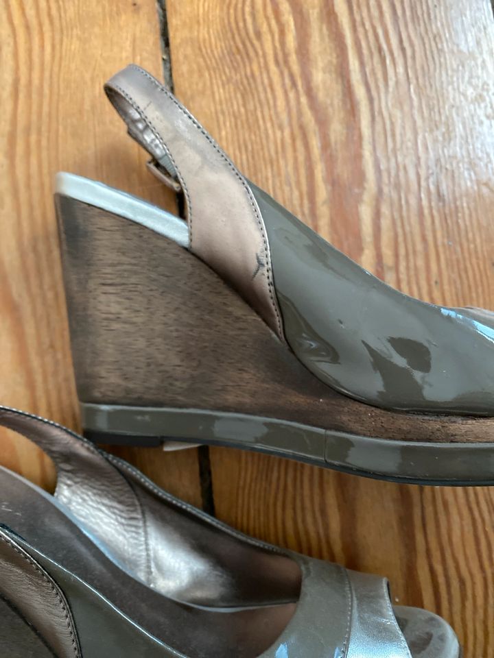 Boden Plateau Sandale Pumps - Silber Bronze Grau Braun - Gr 39 in Berlin