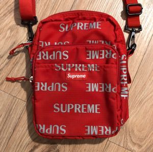 red supreme shoulder bag