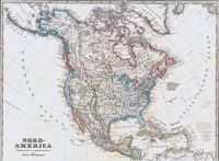 Landkarte AMERIKA 151 Jahre Kanada Alaska USA MEXIKO 1873 Niedersachsen - Nienstädt Vorschau